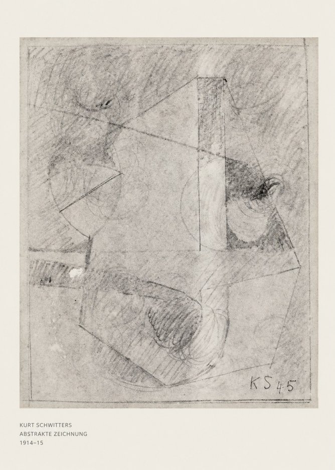 Kurt Schwitters Abstrakte Zeichnung No6 - Juliste