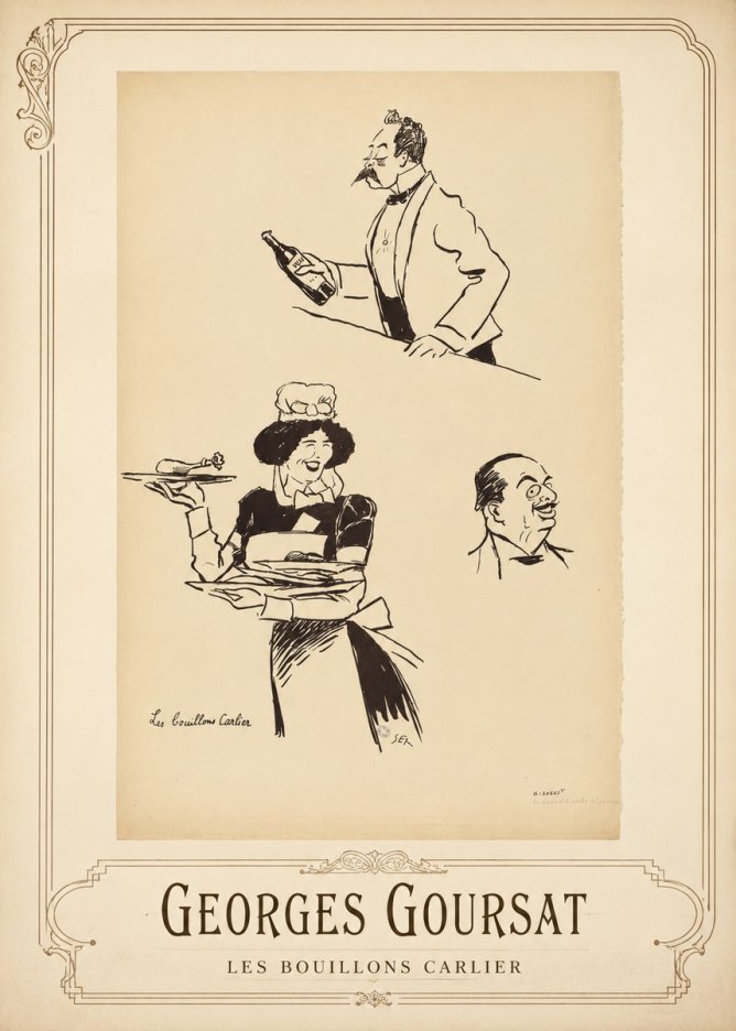 Georges Goursat Les Bouillons Carlier II No1 - Juliste