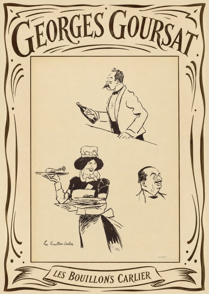 Georges Goursat Les Bouillons Carlier II No4 - Juliste