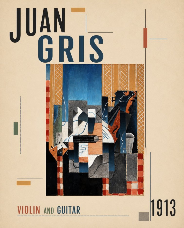 Juan Gris Violin and Guitar II No4 - Juliste