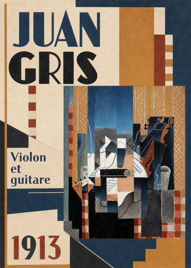 Juan Gris Violin and Guitar II No6 - Juliste