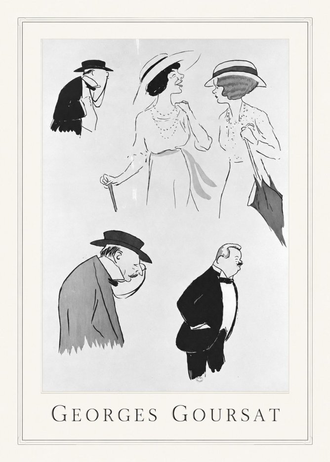 Georges Goursat Character Studies No1 - Juliste