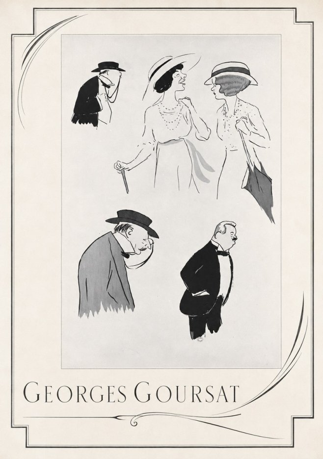 Georges Goursat Character Studies No2 - Juliste