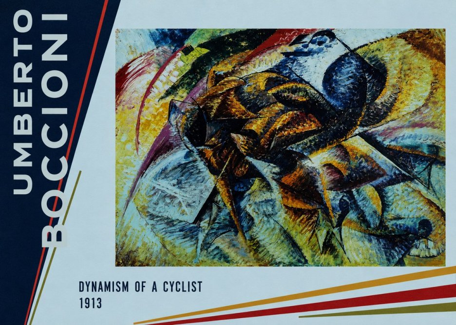 Umberto Boccioni Dynamism of a Cyclist II No2 - Juliste