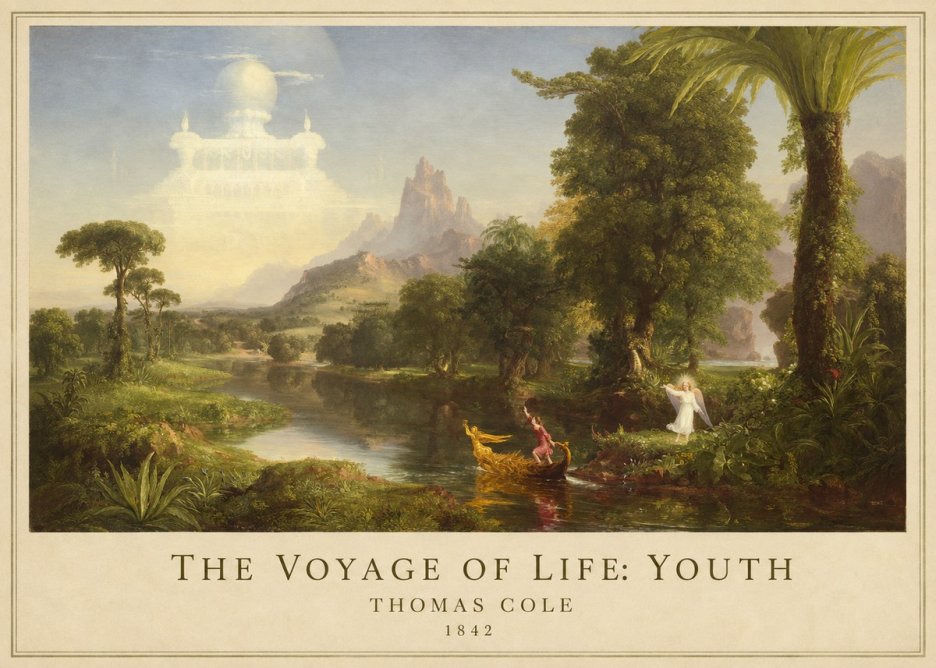 Thomas Cole The Voyage of Life: Youth V No1 - Juliste