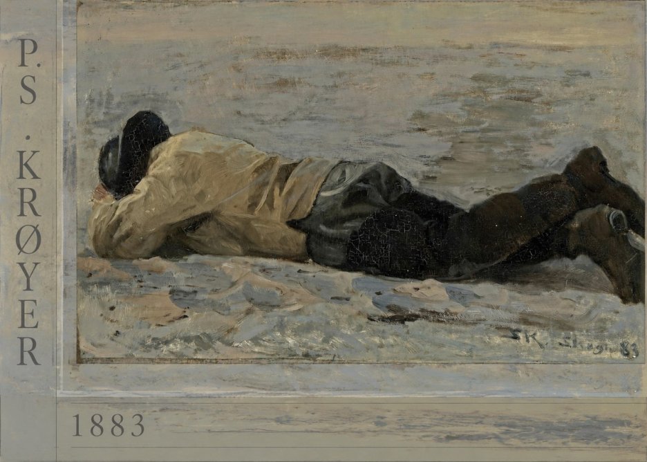 P.S. Krøyer Fisherman Lying on the Beach No2 - Juliste