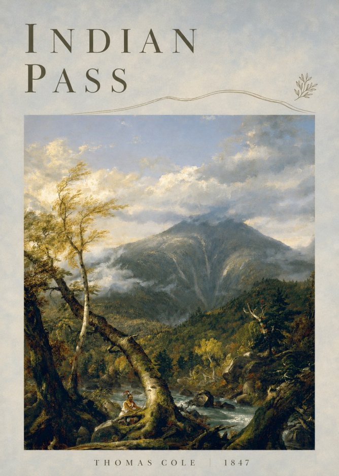 Thomas Cole Indian Pass II No4 - Juliste