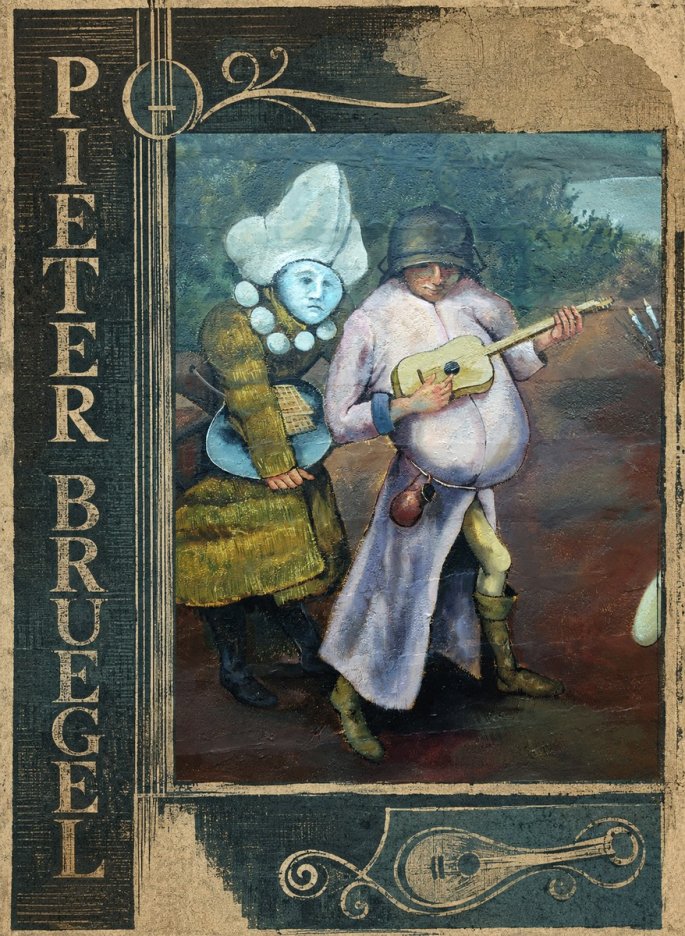 Pieter Bruegel Two Figures with a Lute No2 - Juliste