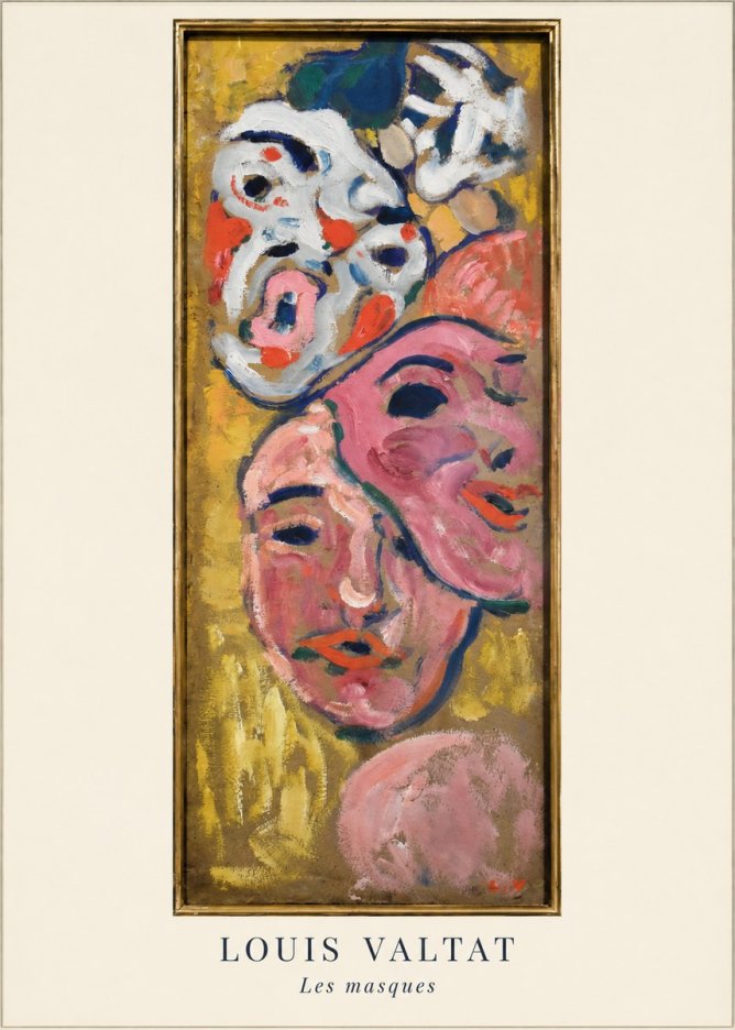 Louis Valtat Les Masques No4 - Juliste