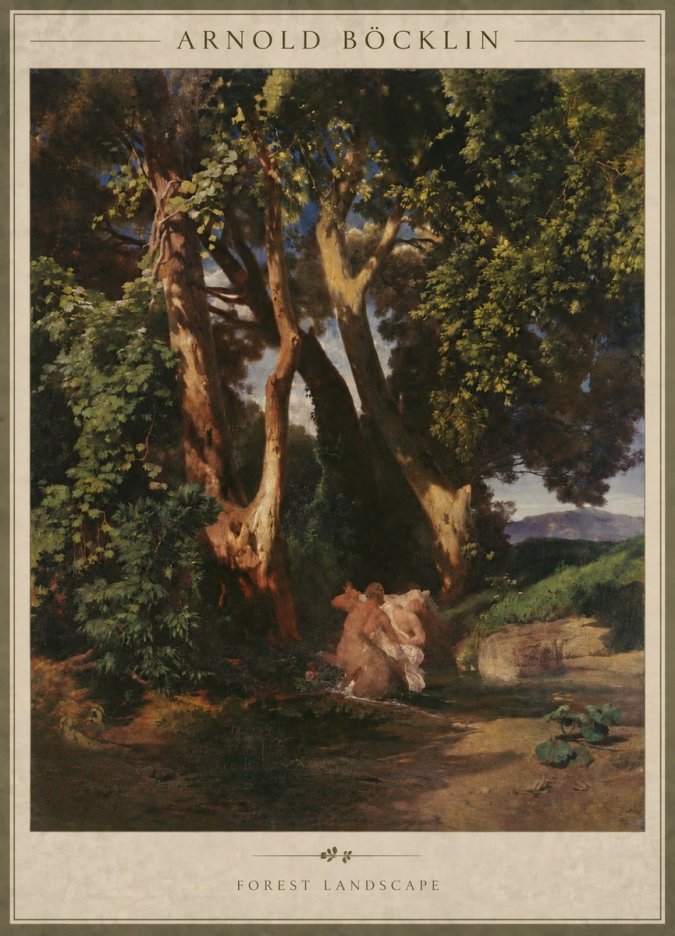 Arnold Böcklin Forest Landscape No5 - Juliste