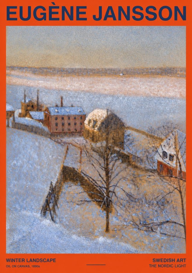Eugène Jansson Winter Landscape No2 - Juliste