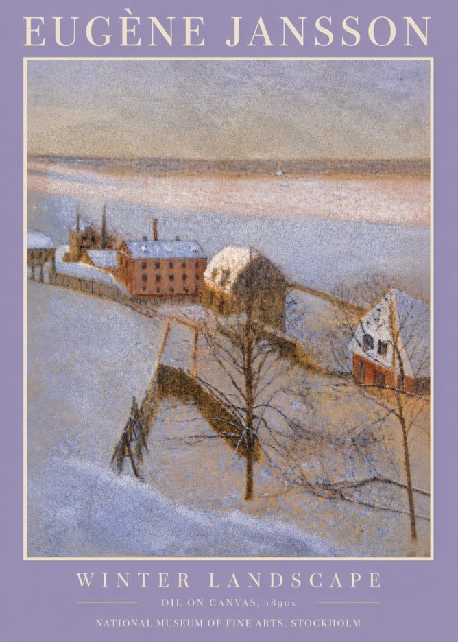 Eugène Jansson Winter Landscape No3 - Juliste