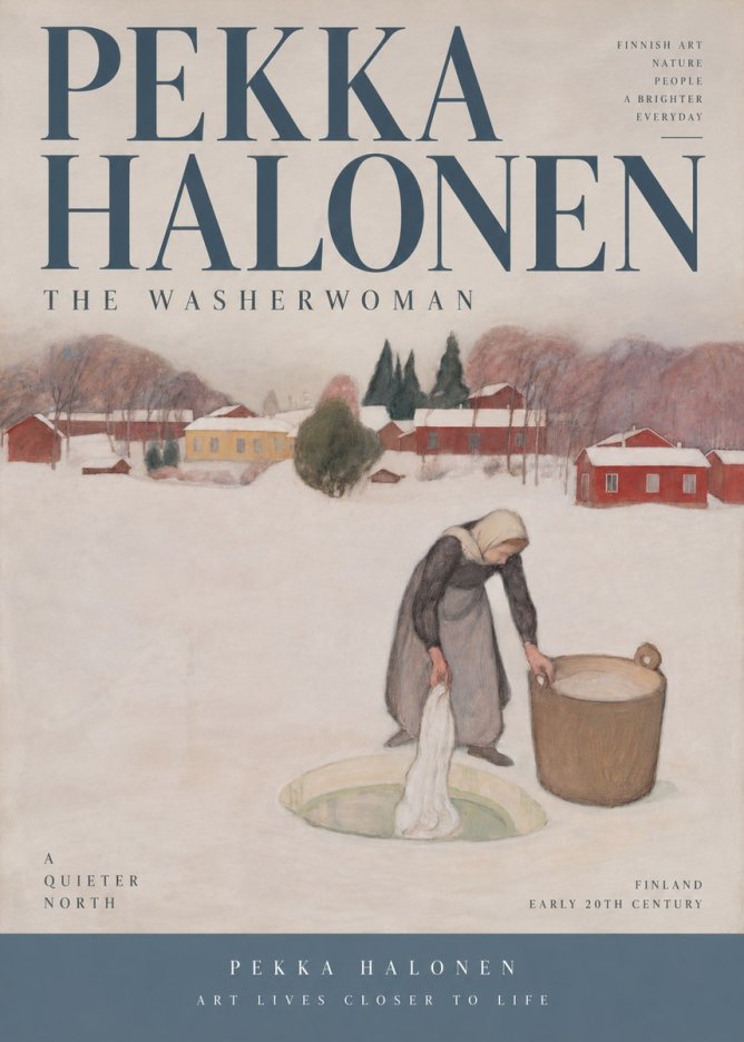 Pekka Halonen The Washerwoman No4 - Juliste