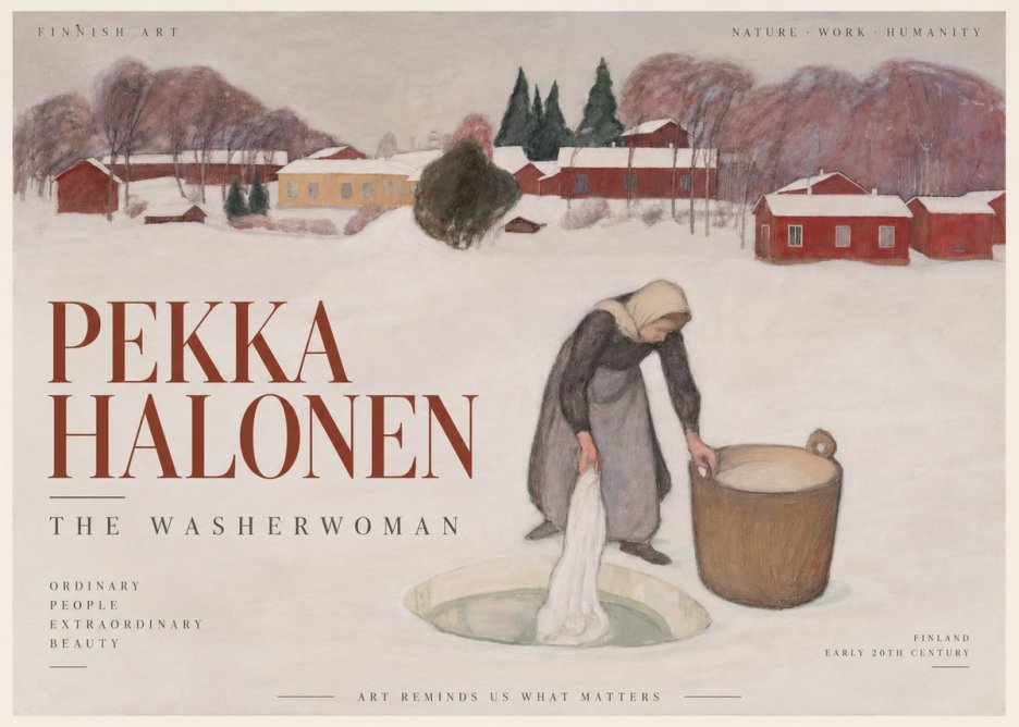 Pekka Halonen The Washerwoman No5 - Juliste