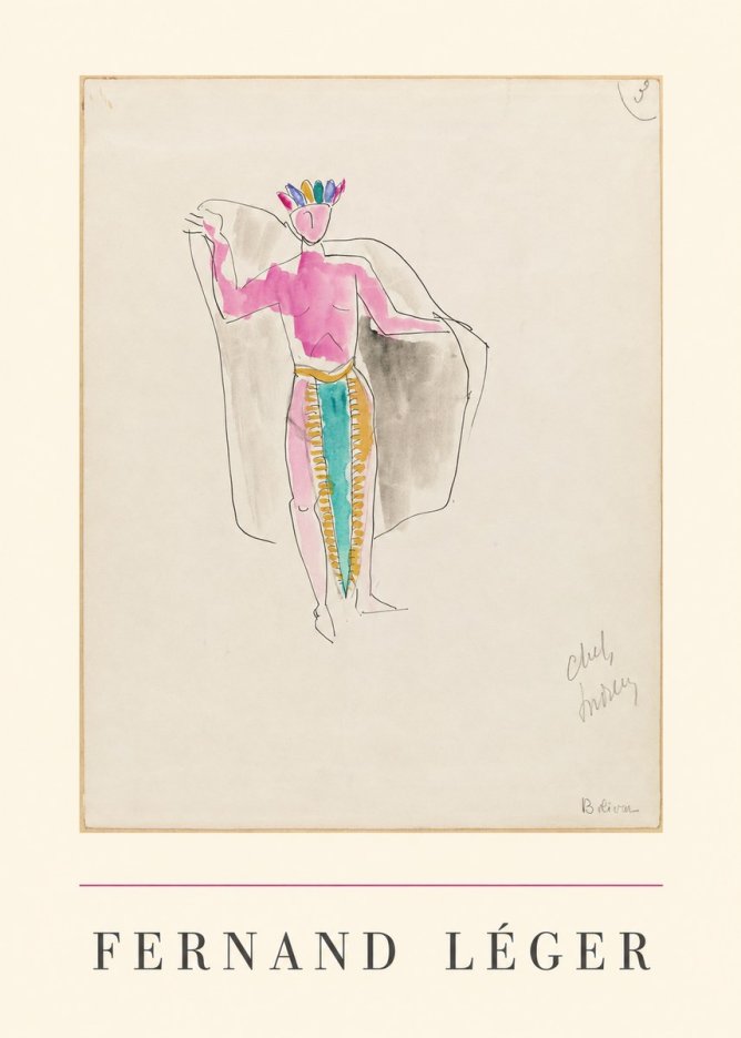 Fernand Léger Cheval, Indien No2 - Juliste