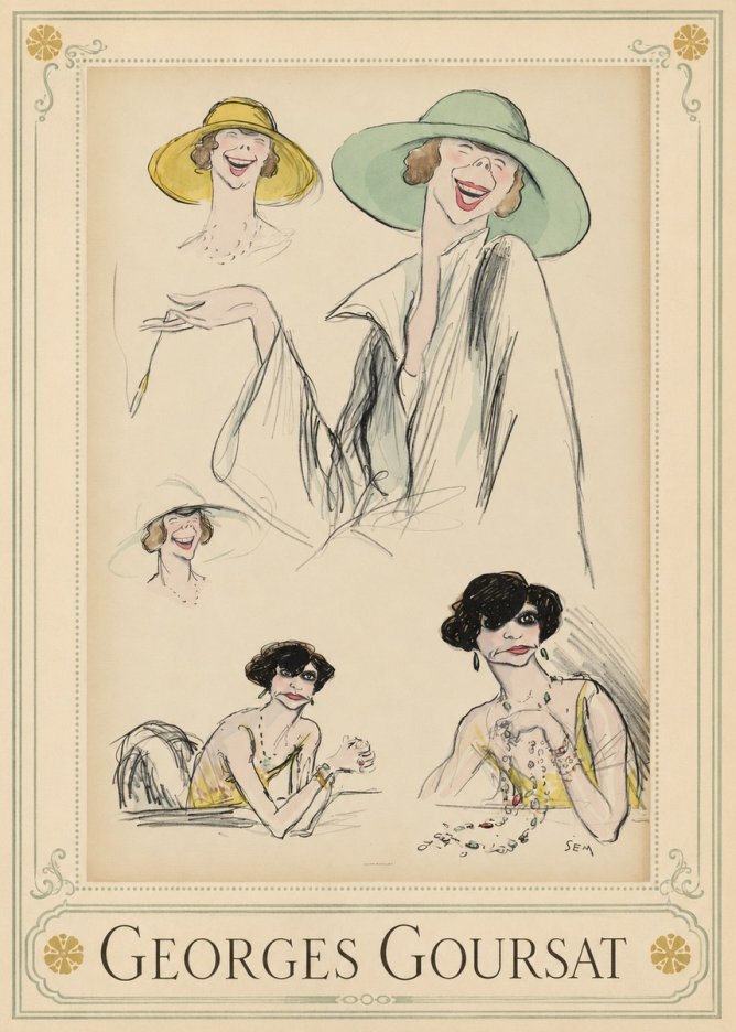 Georges Goursat Elegant Parisian Caricatures No1 - Juliste