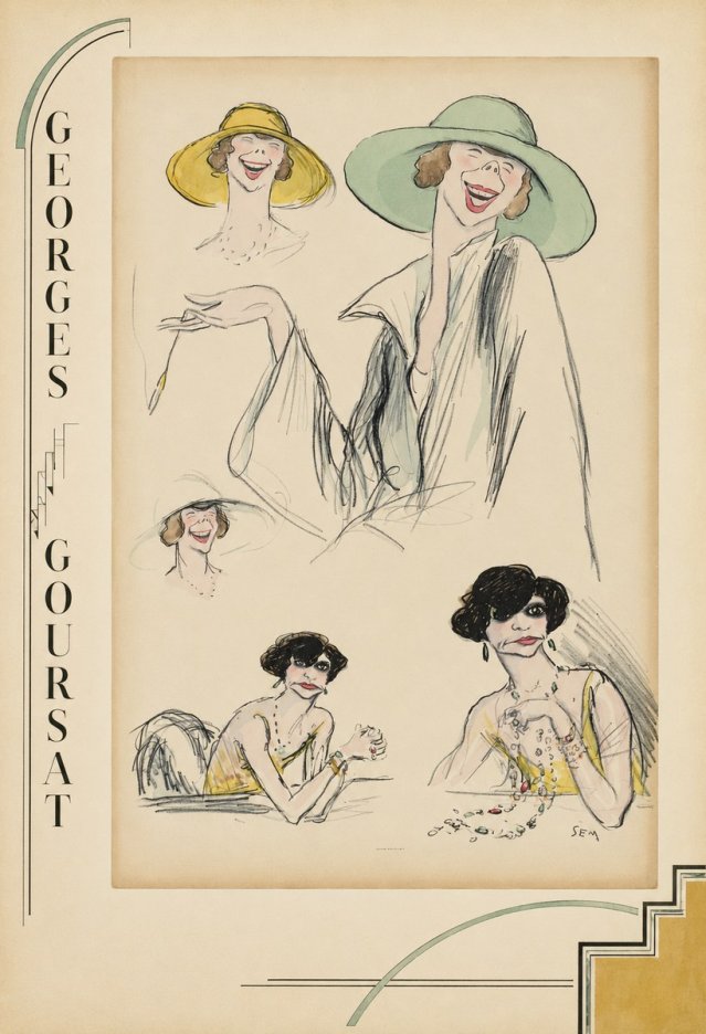 Georges Goursat Elegant Parisian Caricatures No2 - Juliste