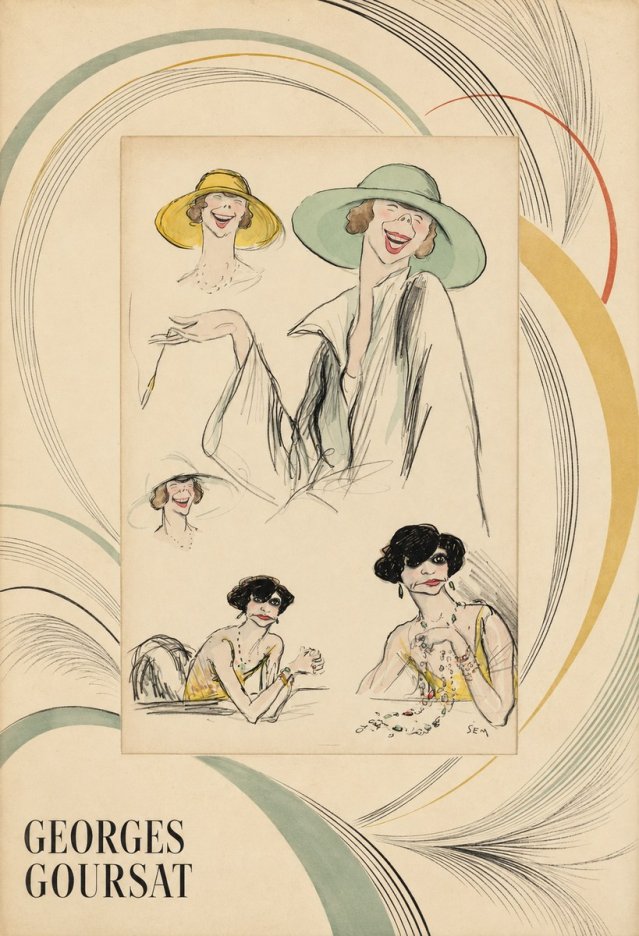 Georges Goursat Elegant Parisian Caricatures No4 - Juliste