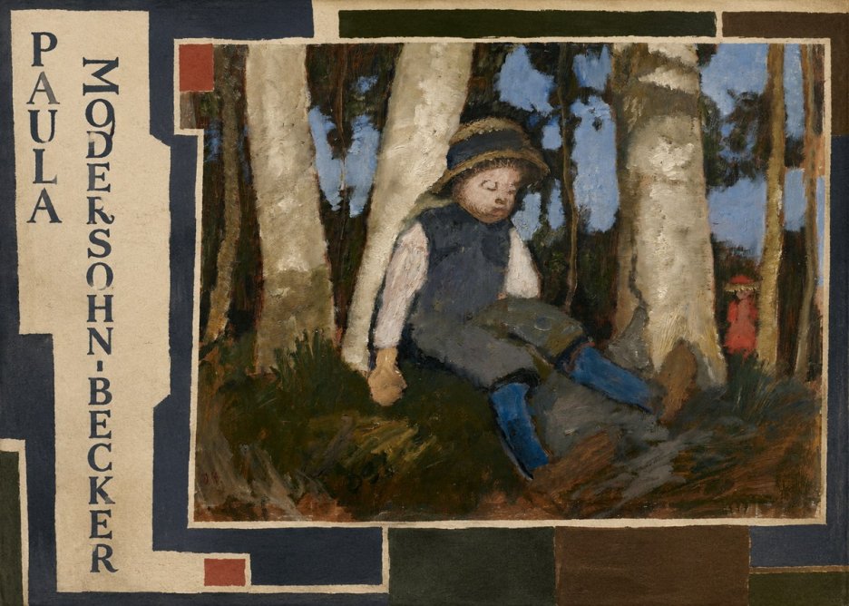 Paula Modersohn-Becker Sleeping Child in a Birch Grove No2 - Juliste