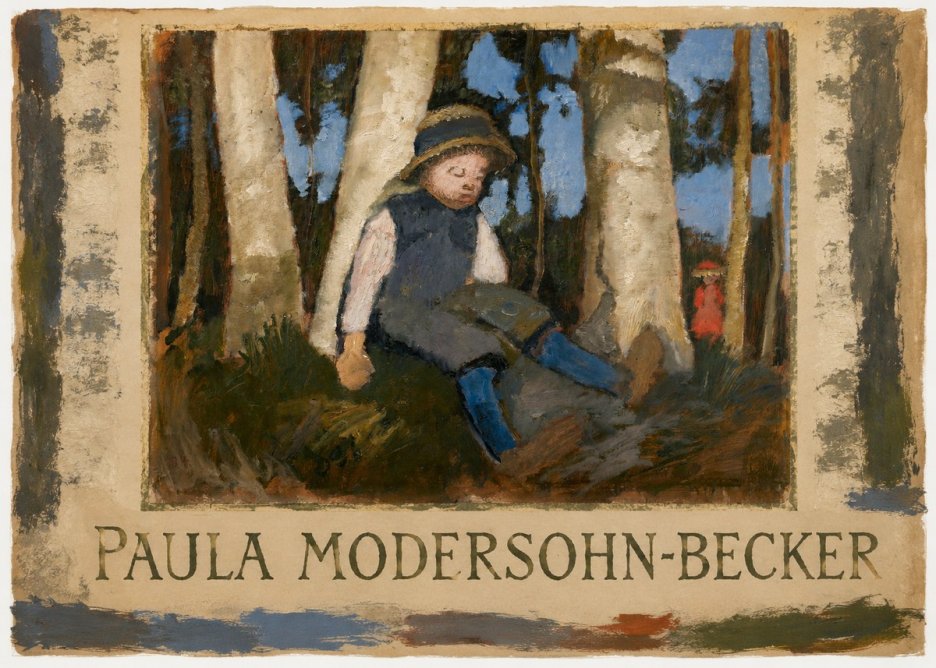 Paula Modersohn-Becker Sleeping Child in a Birch Grove No3 - Juliste