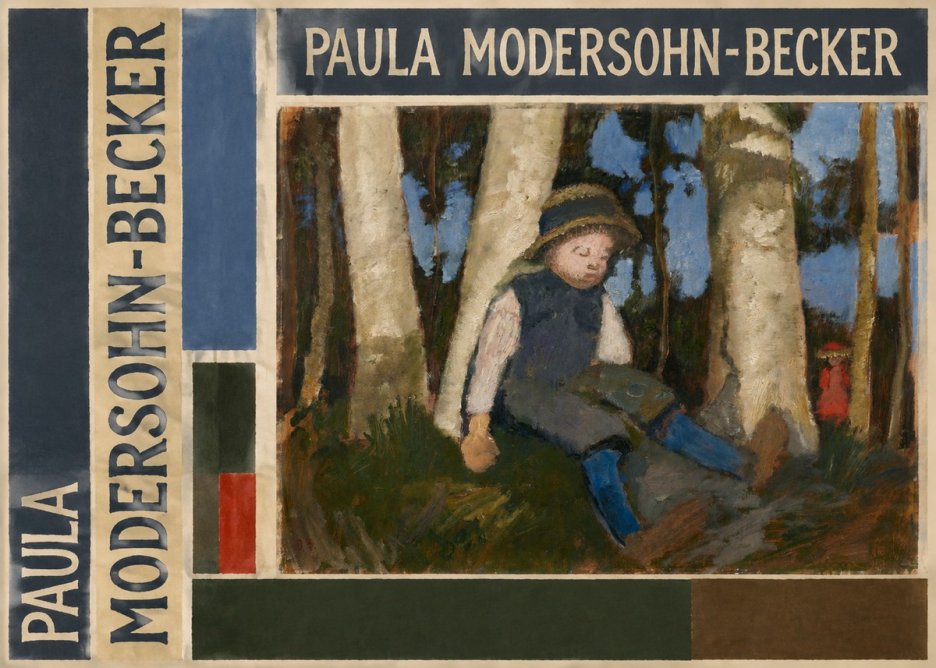 Paula Modersohn-Becker Sleeping Child in a Birch Grove No4 - Juliste