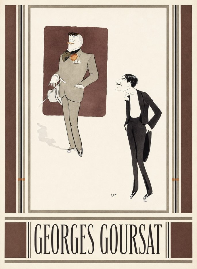 Georges Goursat High Society Caricature No3 - Juliste