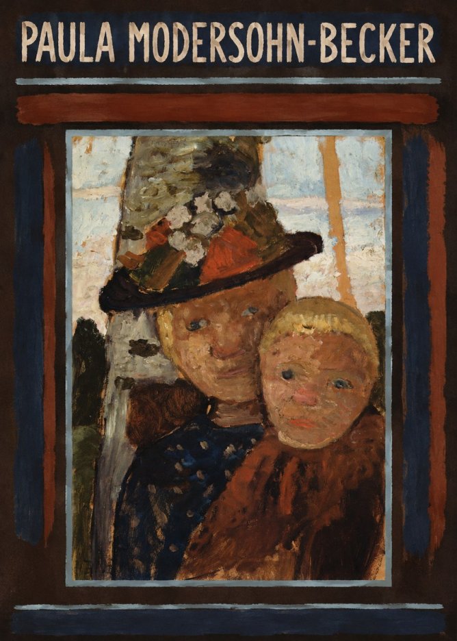Paula Modersohn-Becker Mother and Child with Hat No5 - Juliste