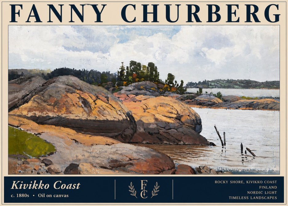 Fanny Churberg Rocky Shore · Kivikko Coast No4 - Juliste