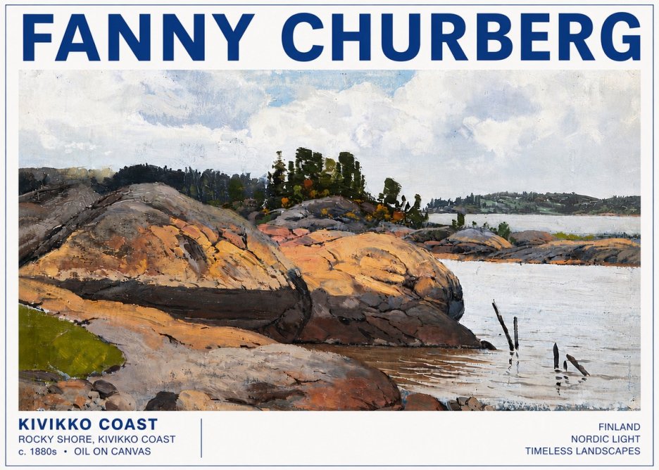 Fanny Churberg Rocky Shore · Kivikko Coast No6 - Juliste