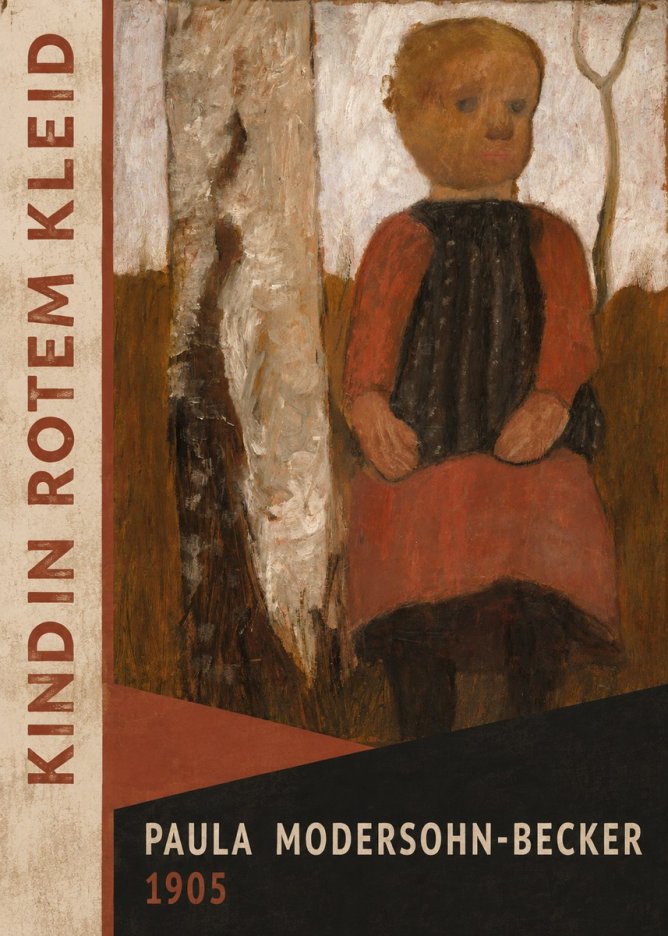 Paula Modersohn-Becker Kind in Rotem Kleid No3 - Juliste