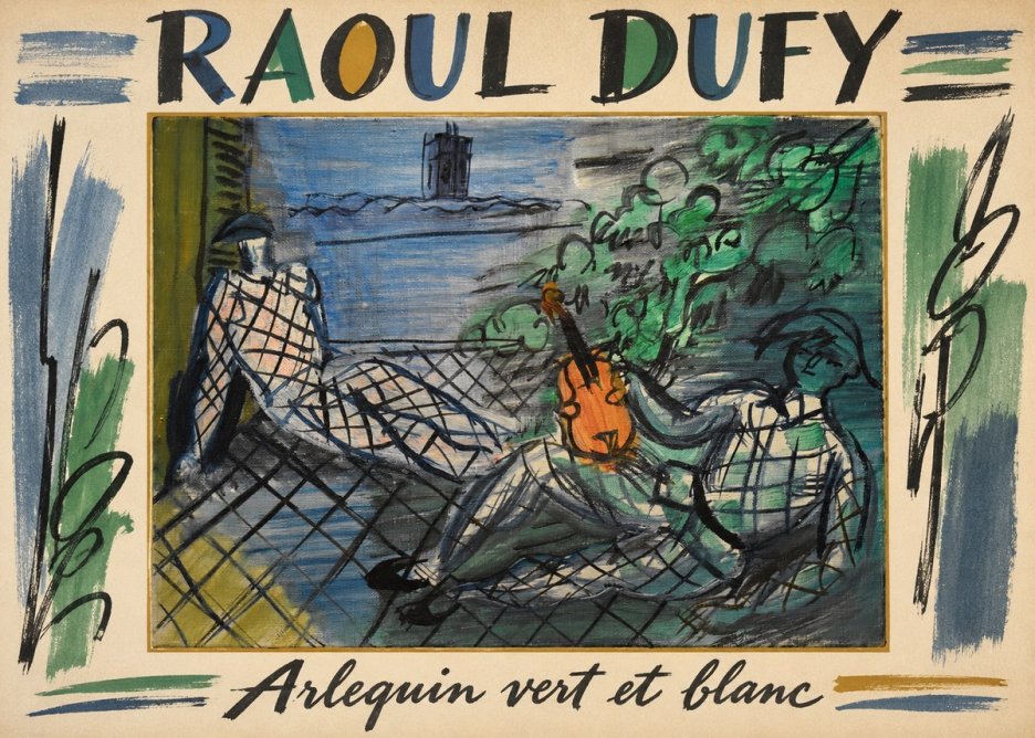 Raoul Dufy Arlequin Vert Et Blanc No1 - Juliste
