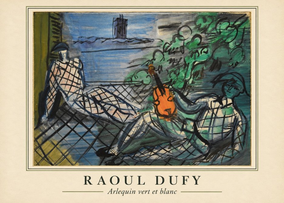 Raoul Dufy Arlequin Vert Et Blanc No4 - Juliste