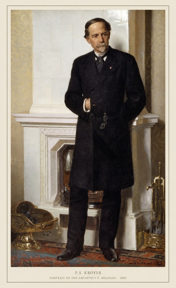 P.S. Krøyer Portrait of the Architect F. Meldalh No6 - Juliste