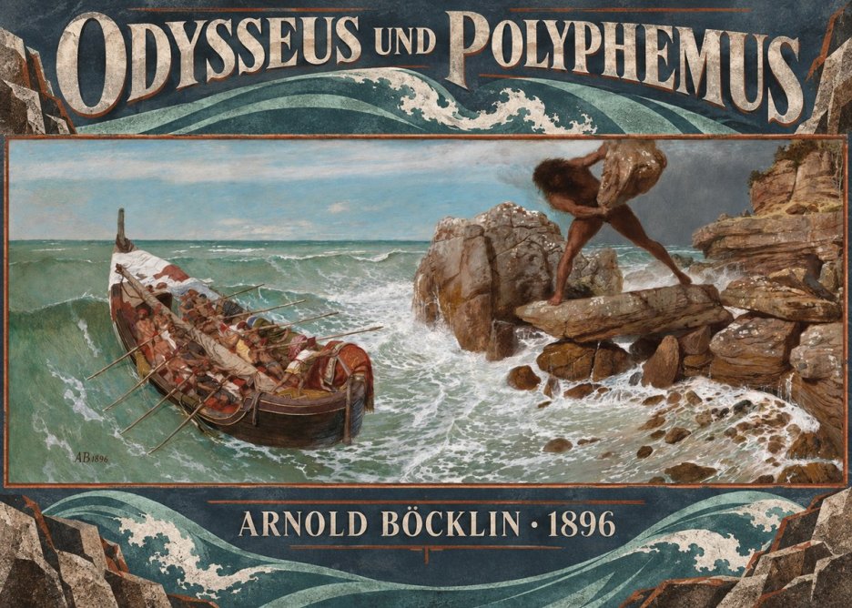 Arnold Böcklin Odysseus Und Polyphemus No5 - Juliste