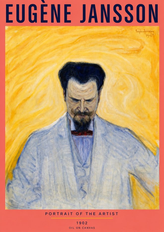 Eugène Jansson Portrait of the Artist II No3 - Juliste