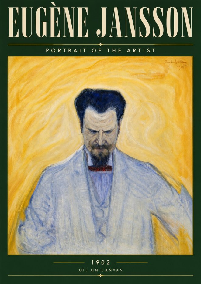 Eugène Jansson Portrait of the Artist II No5 - Juliste