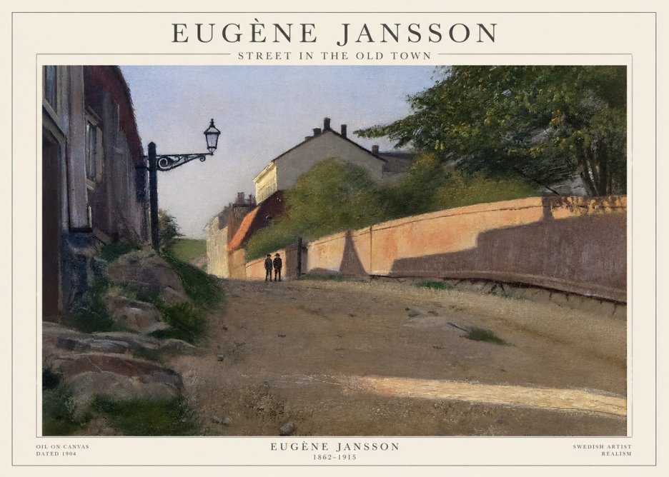 Eugène Jansson Street in the Old Town No1 - Juliste