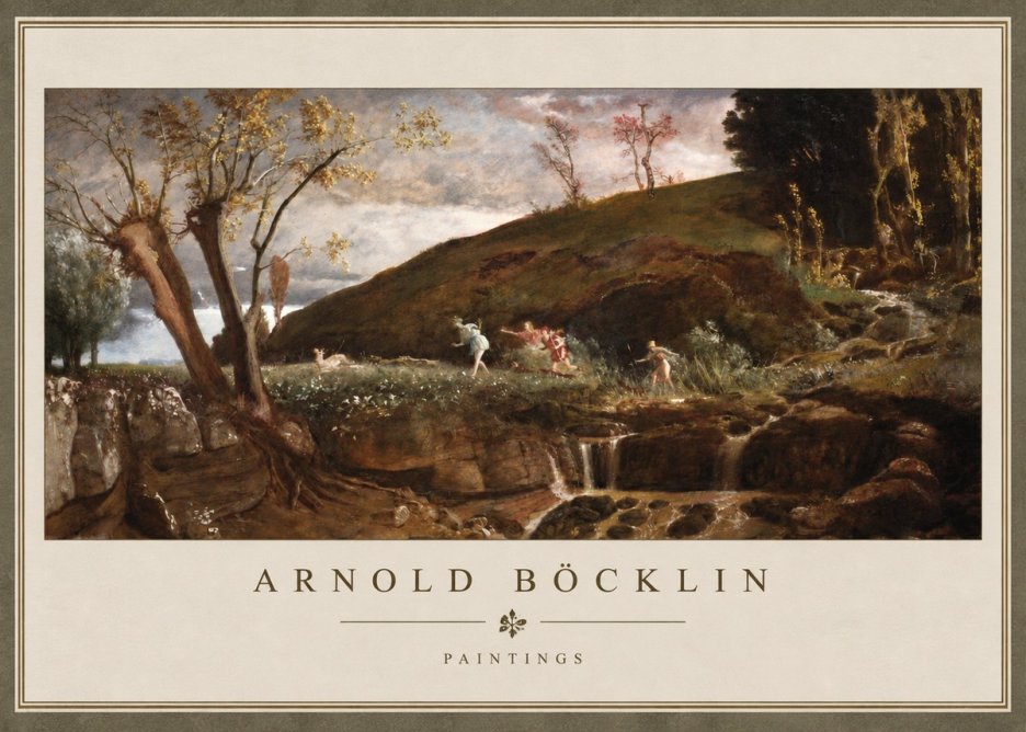 Arnold Böcklin Nymphs and Satyr No3 - Juliste