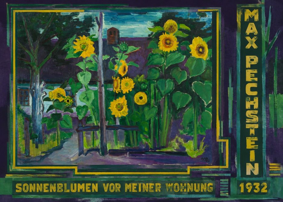 Max Pechstein Sonnenblumen Vor Meiner Wohnung No3 - Juliste