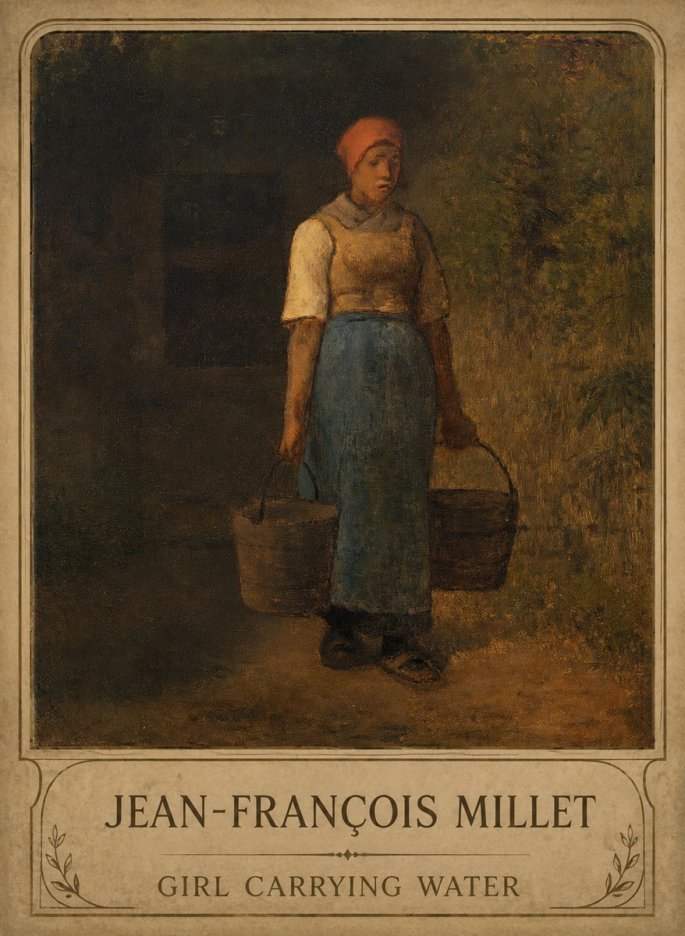 Jean-François Millet Girl Carrying Water No3 - Juliste