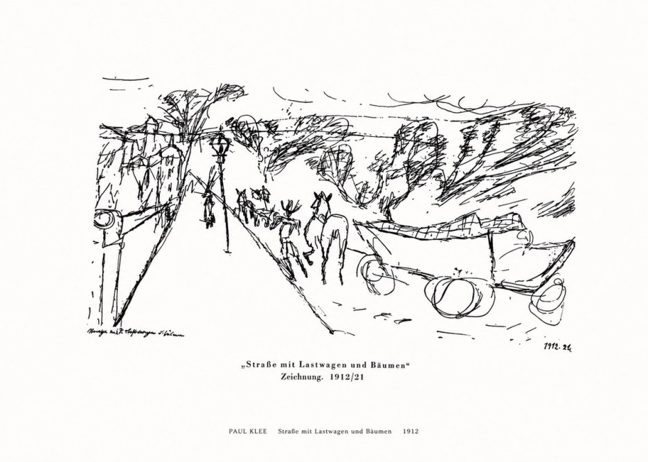 Paul Klee Straße Mit Lastwagen Und Bäumen No5 - Juliste