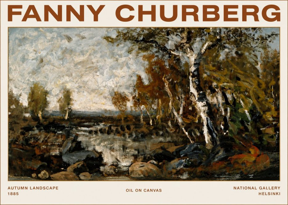 Fanny Churberg Autumn Landscape No3 - Juliste