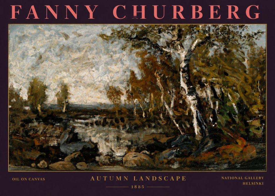 Fanny Churberg Autumn Landscape No6 - Juliste