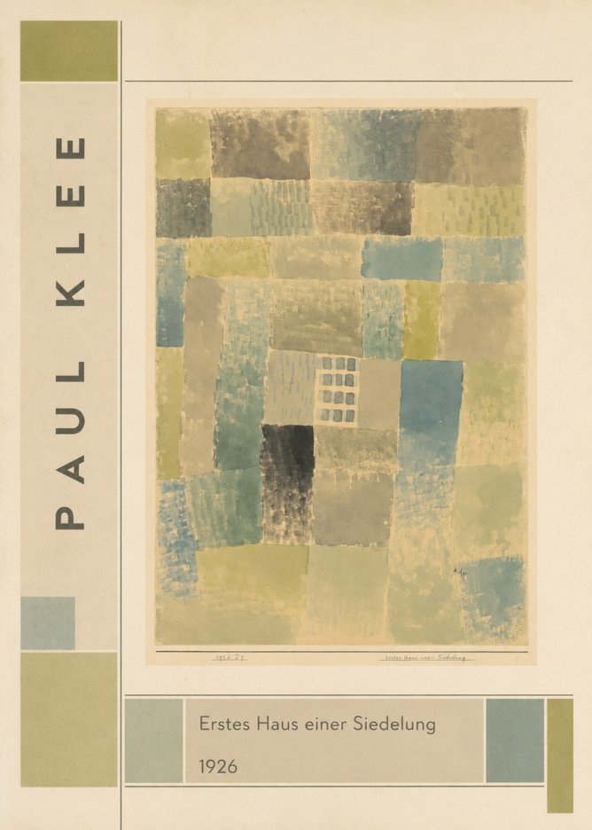 Paul Klee Erstes Haus Einer Siedelung No2 - Juliste