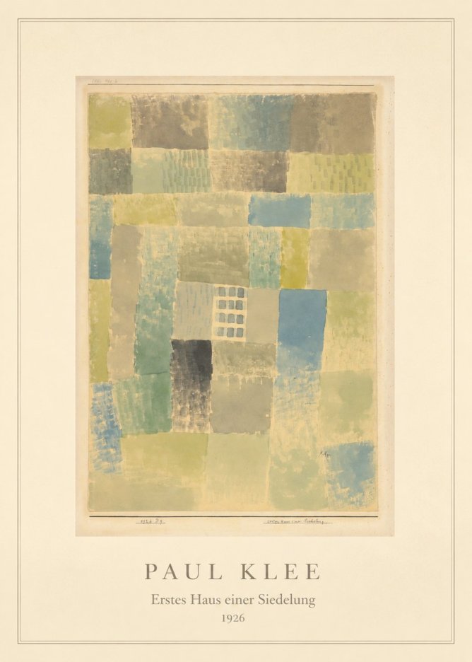 Paul Klee Erstes Haus Einer Siedelung No4 - Juliste