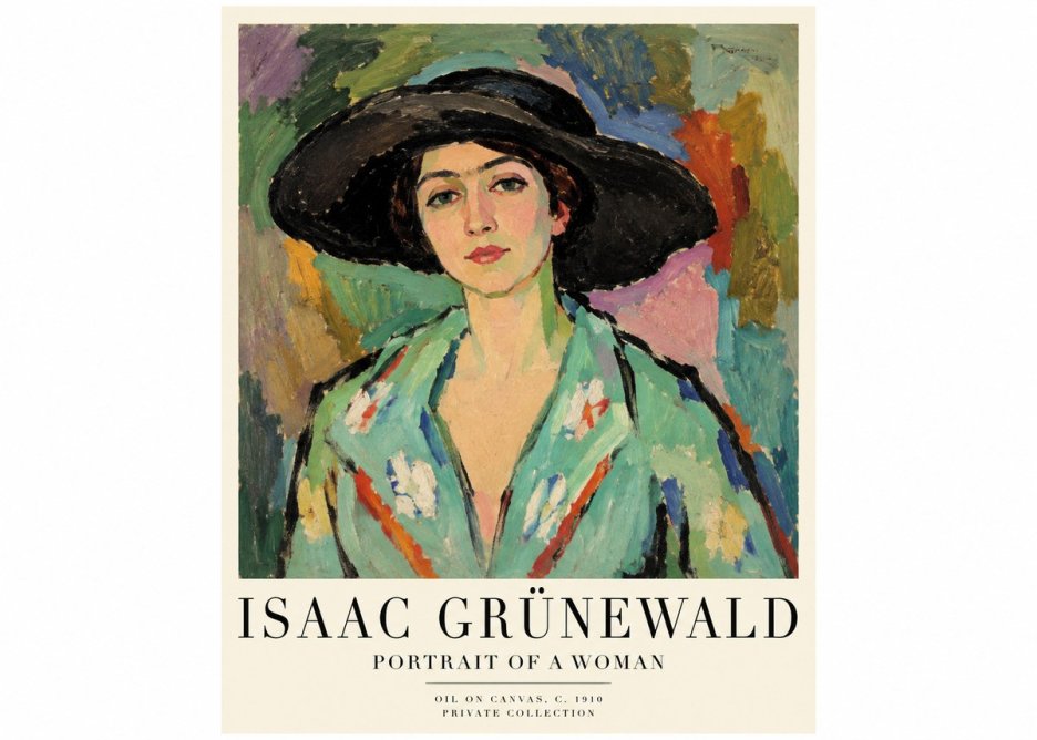 Isaac Grünewald Portrait of a Woman No1 - Juliste