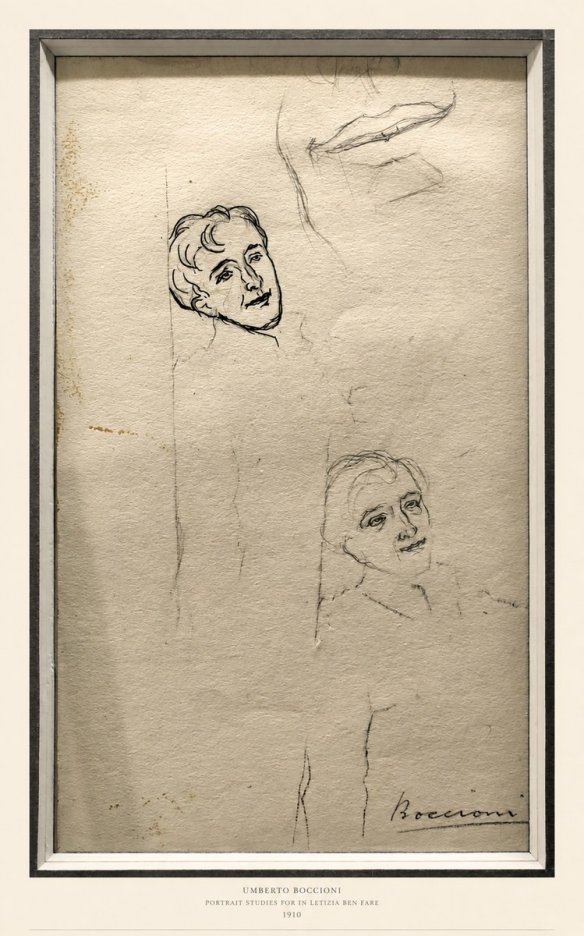 Umberto Boccioni Portrait Studies for in Letizia Ben Fare No6 - Juliste