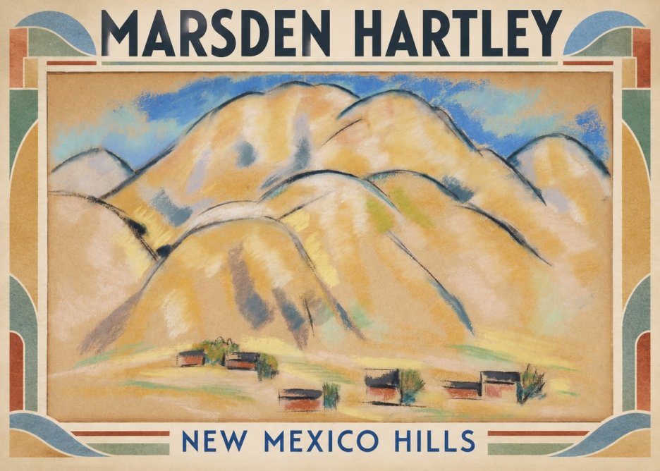 Marsden Hartley New Mexico Hills No1 - Juliste