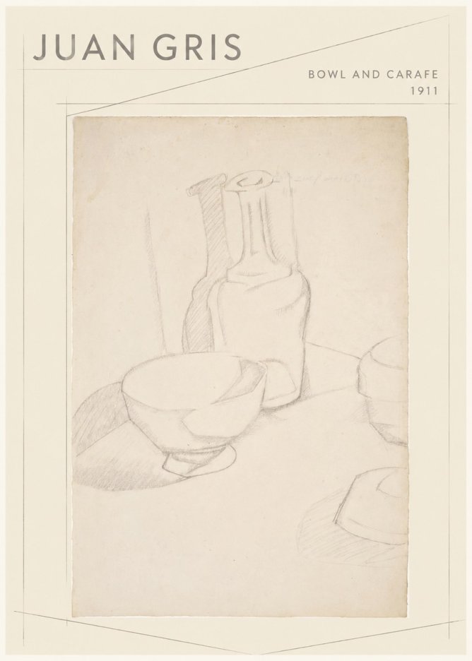 Juan Gris Bowl and Carafe No1 - Juliste