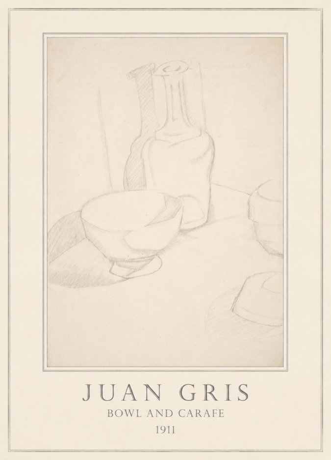 Juan Gris Bowl and Carafe No4 - Juliste